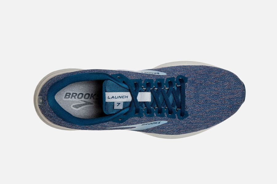 Brooks Launch 7 Road Running Shoes Mens - Blue - KPXEV-1079